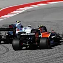 Lance Stroll (CDN) Williams FW40 and Stoffel Vandoorne (BEL) McLaren MCL32 battle at Formula One World Championship, Rd17, United States Grand Prix, Race, Circuit of the Americas, Austin, Texas, USA, Sunday 22 October 2017. © Mark Sutton/Sutton Images