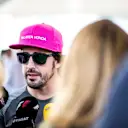 Fernando Alonso (ESP) McLaren talks with the media at Formula One World Championship, Rd17, United States Grand Prix, Preparations, Circuit of the Americas, Austin, Texas, USA, Thursday 19 October 2017. © Manuel Goria/Sutton Images