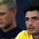 Carlos Sainz jr (ESP) Renault Sport F1 Team in the Press Conference at Formula One World Championship, Rd17, United States Grand Prix, Preparations, Circuit of the Americas, Austin, Texas, USA, Thursday 19 October 2017. © Kym Illman/Sutton Images