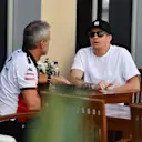Kimi Raikkonen, Alfa Romeo Sauber F1 Team and Beat Zehnder, Alfa Romeo Sauber F1 Team Manager at Formula One Testing, Day One, Yas Marina Circuit, Abu Dhabi, UAE, Tuesday 27 November 2018.