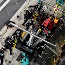 Valtteri Bottas, Mercedes-AMG F1 W09 EQ Power+ pit stop at Formula One World Championship, Rd21, Abu Dhabi Grand Prix, Race, Yas Marina Circuit, Abu Dhabi, UAE, Sunday 25 November 2018.