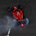 Sebastian Vettel, Ferrari SF71H donuts at the end of the race at Formula One World Championship, Rd21, Abu Dhabi Grand Prix, Race, Yas Marina Circuit, Abu Dhabi, UAE, Sunday 25 November 2018.