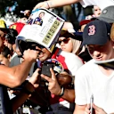 Daniel Ricciardo (AUS) Red Bull Racing signs autographs for the fans at Formula One World Championship, Rd1, Australian Grand Prix, Practice, Melbourne, Australia, Friday 23 March 2018. © Jerry Andre/Sutton Images