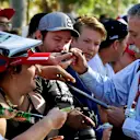 Chase Carey (USA) Chief Executive Officer and Executive Chairman of the Formula One Group signs autographs for the fans at Formula One World Championship, Rd1, Australian Grand Prix, Practice, Melbourne, Australia, Friday 23 March 2018. © Jerry Andre/Sutton Images