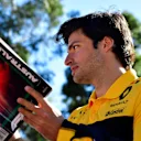 Carlos Sainz (ESP) Renault Sport F1 Team signs autographs for the fans at Formula One World Championship, Rd1, Australian Grand Prix, Practice, Melbourne, Australia, Friday 23 March 2018. © Jerry Andre/Sutton Images