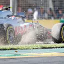 Kevin Magnussen (DEN) Haas VF-18 runs through the gravel at Formula One World Championship, Rd1, Australian Grand Prix, Practice, Melbourne, Australia, Friday 23 March 2018. © Zak Mauger/LAT/Sutton Images