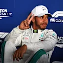 Pole sitter Lewis Hamilton (GBR) Mercedes-AMG F1 in parc ferme at Formula One World Championship, Rd1, Australian Grand Prix, Qualifying, Melbourne, Australia, Saturday 24 March 2018. © Mark Sutton/Sutton Images