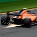 Stoffel Vandoorne (BEL) McLaren MCL33 rear sparks at Formula One World Championship, Rd1, Australian Grand Prix, Qualifying, Melbourne, Australia, Saturday 24 March 2018. © Dirk Klynsmith/Sutton Images
