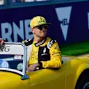 Nico Hulkenberg (GER) Renault Sport F1 Team on the drivers parade at Formula One World Championship, Rd1, Australian Grand Prix, Race, Melbourne, Australia, Sunday 25 March 2018. © Jerry Andre/Sutton Images