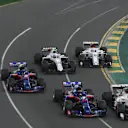 Marcus Ericsson (SWE) Alfa Romeo Sauber C37, Brendon Hartley (NZL) Scuderia Toro Rosso STR13, Pierre Gasly (FRA) Scuderia Toro Rosso STR13, Sergey Sirotkin (RUS) Williams FW41 and Charles Leclerc (MON) Alfa Romeo Sauber C37 at Formula One World Championship, Rd1, Australian Grand Prix, Race, Melbourne, Australia, Sunday 25 March 2018. © Mark Sutton/Sutton Images