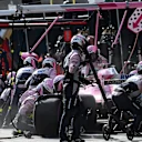 Sergio Perez (MEX) Force India VJM11 pit stop at Formula One World Championship, Rd1, Australian Grand Prix, Race, Melbourne, Australia, Sunday 25 March 2018. © Mark Sutton/Sutton Images