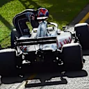 Romain Grosjean (FRA) Haas VF-18 retires from the race at Formula One World Championship, Rd1, Australian Grand Prix, Race, Melbourne, Australia, Sunday 25 March 2018. © Jerry Andre/Sutton Images