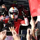 Race winner Sebastian Vettel (GER) Ferrari celebrates in parc ferme at Formula One World Championship, Rd1, Australian Grand Prix, Race, Melbourne, Australia, Sunday 25 March 2018. © Mark Sutton/Sutton Images