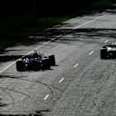 Brendon Hartley (NZL) Scuderia Toro Rosso STR13 and Romain Grosjean (FRA) Haas VF-18 at Formula One World Championship, Rd1, Australian Grand Prix, Race, Melbourne, Australia, Sunday 25 March 2018. © Jerry Andre/Sutton Images