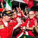 Kimi Raikkonen (FIN) Ferrari celebrates in parc ferme at Formula One World Championship, Rd1, Australian Grand Prix, Race, Melbourne, Australia, Sunday 25 March 2018. © Manuel Goria/Sutton Images