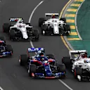 Marcus Ericsson (SWE) Alfa Romeo Sauber C37 and Brendon Hartley (NZL) Scuderia Toro Rosso STR13 battle at Formula One World Championship, Rd1, Australian Grand Prix, Race, Melbourne, Australia, Sunday 25 March 2018. © Mark Sutton/Sutton Images