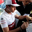 Charles Leclerc (MON) Alfa Romeo Sauber F1 Team at the autograph session at Formula One World Championship, Rd1, Australian Grand Prix, Preparations, Melbourne, Australia, Thursday 22 March 2018. © Jerry Andre/Sutton Images