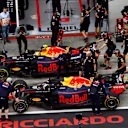 Max Verstappen (NED) Red Bull Racing RB14 and Daniel Ricciardo (AUS) Red Bull Racing RB14 at Formula One World Championship, Rd9, Austrian Grand Prix, Practice, Spielberg, Austria, Friday 29 June 2018. © Jerry Andre/Sutton Images