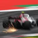 Charles Leclerc (MON) Alfa Romeo Sauber C37 sparks at Formula One World Championship, Rd9, Austrian Grand Prix, Qualifying, Spielberg, Austria, Saturday 30 June 2018. © Mark Sutton/Sutton Images