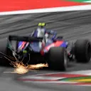 Pierre Gasly (FRA) Scuderia Toro Rosso STR13 sparks at Formula One World Championship, Rd9, Austrian Grand Prix, Qualifying, Spielberg, Austria, Saturday 30 June 2018. © Mark Sutton/Sutton Images