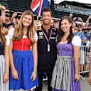 Daniel Ricciardo (AUS) Red Bull Racing and girls at Formula One World Championship, Rd9, Austrian Grand Prix, Qualifying, Spielberg, Austria, Saturday 30 June 2018. © Mark Sutton/Sutton Images