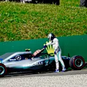 Valtteri Bottas (FIN) Mercedes-AMG F1 W09 EQ Power+ retires from the race at Formula One World Championship, Rd9, Austrian Grand Prix, Race, Spielberg, Austria, Sunday 1 July 2018. © Jerry Andre/Sutton Images