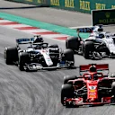 Sebastian Vettel (GER) Ferrari SF-71H leads Lewis Hamilton (GBR) Mercedes-AMG F1 W09 EQ Power+ at Formula One World Championship, Rd9, Austrian Grand Prix, Race, Spielberg, Austria, Sunday 1 July 2018. © Manuel Goria/Sutton Images