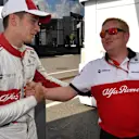 Charles Leclerc (MON) Alfa Romeo Sauber F1 Team celebrates with the team at Formula One World Championship, Rd9, Austrian Grand Prix, Race, Spielberg, Austria, Sunday 1 July 2018. © Mark Sutton/Sutton Images