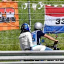 Race retiree Valtteri Bottas (FIN) Mercedes-AMG F1 on a scooter at Formula One World Championship, Rd9, Austrian Grand Prix, Race, Spielberg, Austria, Sunday 1 July 2018. © Jerry Andre/Sutton Images