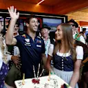 From Sunday... Daniel Ricciardo (AUS) Red Bull Racing celebrates his birthday with a Birthday cake at Formula One World Championship, Rd9, Austrian Grand Prix, Race, Spielberg, Austria, Sunday 1 July 2018. © Manuel Goria/Sutton Images