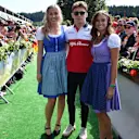 Charles Leclerc (MON) Alfa Romeo Sauber F1 Team and girls at Formula One World Championship, Rd9, Austrian Grand Prix, Race, Spielberg, Austria, Sunday 1 July 2018. © Mark Sutton/Sutton Images