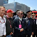 Herbert Kickl (AUT) Austrian Interior Minister with Niki Lauda (AUT) Mercedes AMG F1 Non-Executive Chairman and Toto Wolff (AUT) Mercedes AMG F1 Director of Motorsport at Formula One World Championship, Rd9, Austrian Grand Prix, Race, Spielberg, Austria, Sunday 1 July 2018. © Mark Sutton/Sutton Images