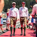 Pierre Gasly (FRA) Scuderia Toro Rosso and Brendon Hartley (NZL) Scuderia Toro Rosso on the drivers parade at Formula One World Championship, Rd9, Austrian Grand Prix, Race, Spielberg, Austria, Sunday 1 July 2018. © Manuel Goria/Sutton Images
