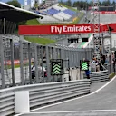 Direction light boards in pit lane at Formula One World Championship, Rd9, Austrian Grand Prix, Preparations, Spielberg, Austria, Thursday 28 June 2018. © Jerry Andre/Sutton Images
