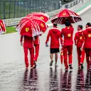 Sebastian Vettel (GER) Ferrari walks the track with the team at Formula One World Championship, Rd9, Austrian Grand Prix, Preparations, Spielberg, Austria, Thursday 28 June 2018. © Manuel Goria/Sutton Images