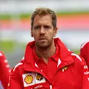 Sebastian Vettel (GER) Ferrari walks the track with the team at Formula One World Championship, Rd9, Austrian Grand Prix, Preparations, Spielberg, Austria, Thursday 28 June 2018. © Jerry Andre/Sutton Images