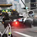 Lance Stroll (CDN) Williams FW41 pit stop at Formula One World Championship, Rd4, Azerbaijan Grand Prix, Practice, Baku City Circuit, Baku, Azerbaijan, Friday 27 April 2018. © Mark Sutton/Sutton Images