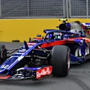 Pierre Gasly (FRA) Scuderia Toro Rosso STR13 runs wide at Formula One World Championship, Rd4, Azerbaijan Grand Prix, Qualifying, Baku City Circuit, Baku, Azerbaijan, Saturday 28 April 2018. © Simon Galloway/Sutton Images