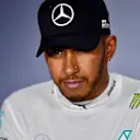 Lewis Hamilton (GBR) Mercedes-AMG F1 in the Press Conference at Formula One World Championship, Rd4, Azerbaijan Grand Prix, Qualifying, Baku City Circuit, Baku, Azerbaijan, Saturday 28 April 2018. © Jerry Andre/Sutton Images