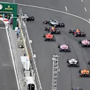 The start of the race at Formula One World Championship, Rd4, Azerbaijan Grand Prix, Race, Baku City Circuit, Baku, Azerbaijan, Sunday 29 April 2018. © Simon Galloway/Sutton Images