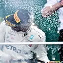 Race winner Lewis Hamilton (GBR) Mercedes-AMG F1 celebrates on the podium with the champagne at Formula One World Championship, Rd4, Azerbaijan Grand Prix, Race, Baku City Circuit, Baku, Azerbaijan, Sunday 29 April 2018. © Simon Galloway/Sutton Images