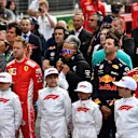 Drivers and grid kids at Formula One World Championship, Rd4, Azerbaijan Grand Prix, Race, Baku City Circuit, Baku, Azerbaijan, Sunday 29 April 2018. © Mark Sutton/Sutton Images