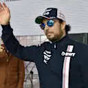 Sergio Perez (MEX) Force India at the autograph session at Formula One World Championship, Rd4, Azerbaijan Grand Prix, Race, Baku City Circuit, Baku, Azerbaijan, Sunday 29 April 2018. © Simon Galloway/Sutton Images