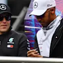 Valtteri Bottas (FIN) Mercedes-AMG F1 and Lewis Hamilton (GBR) Mercedes-AMG F1 on the drivers parade at Formula One World Championship, Rd4, Azerbaijan Grand Prix, Race, Baku City Circuit, Baku, Azerbaijan, Sunday 29 April 2018. © Jerry Andre/Sutton Images