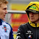 Sergey Sirotkin (RUS) Williams and Nico Hulkenberg (GER) Renault Sport F1 Team on the drivers parade at Formula One World Championship, Rd4, Azerbaijan Grand Prix, Race, Baku City Circuit, Baku, Azerbaijan, Sunday 29 April 2018. © Jerry Andre/Sutton Image
