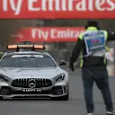 Safety car leads the field and marshal at Formula One World Championship, Rd4, Azerbaijan Grand Prix, Race, Baku City Circuit, Baku, Azerbaijan, Sunday 29 April 2018. © James Gasperotti/Sutton Images