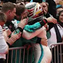Race winner Lewis Hamilton (GBR) Mercedes-AMG F1 celebrates in parc ferme at Formula One World Championship, Rd4, Azerbaijan Grand Prix, Race, Baku City Circuit, Baku, Azerbaijan, Sunday 29 April 2018. © James Gasperotti/Sutton Images