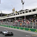Race winner Lewis Hamilton (GBR) Mercedes-AMG F1 W09 EQ Power+ takes the chequered flag at Formula One World Championship, Rd4, Azerbaijan Grand Prix, Race, Baku City Circuit, Baku, Azerbaijan, Sunday 29 April 2018. © Mark Sutton/Sutton Images