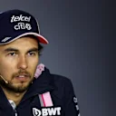 Sergio Perez (MEX) Force India in the Press Conference at Formula One World Championship, Rd4, Azerbaijan Grand Prix, Race, Baku City Circuit, Baku, Azerbaijan, Sunday 29 April 2018. © James Gasperotti/Sutton Images