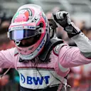 Sergio Perez (MEX) Force India celebrates in parc ferme at Formula One World Championship, Rd4, Azerbaijan Grand Prix, Race, Baku City Circuit, Baku, Azerbaijan, Sunday 29 April 2018. © James Gasperotti/Sutton Images